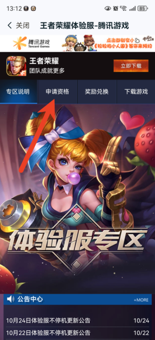 王者荣耀体验服前瞻版