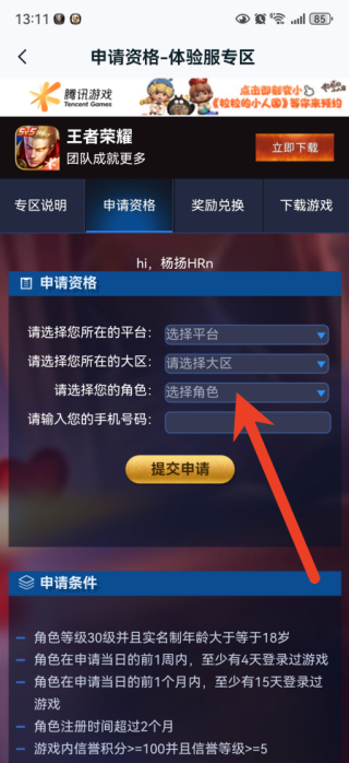 王者荣耀体验服前瞻版