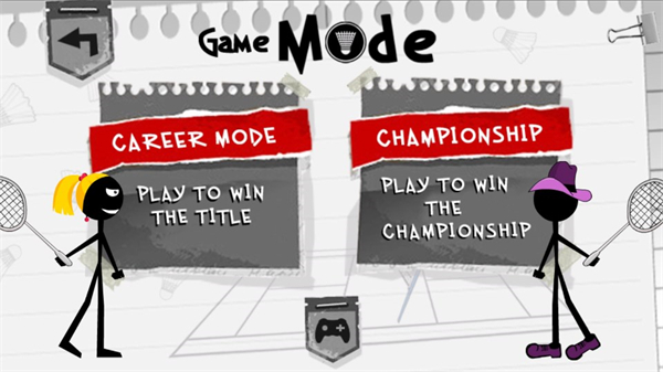 火柴人打羽毛球