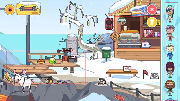 米加小镇雪山树屋