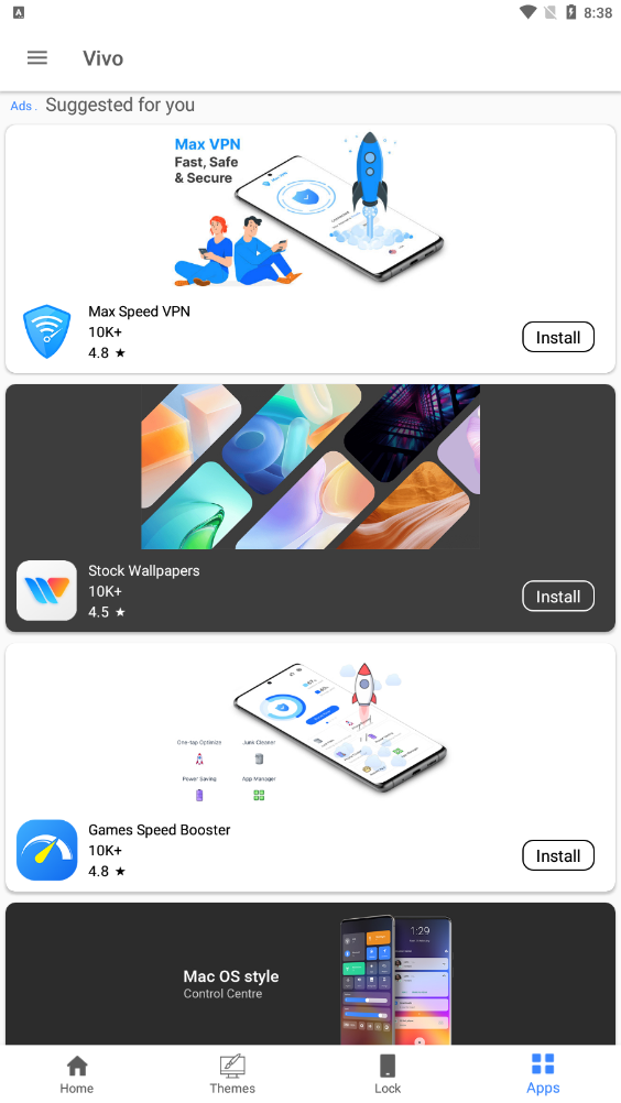 VIVO控制中心截图3