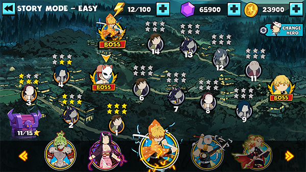 火柴人鬼灭之刃截图0