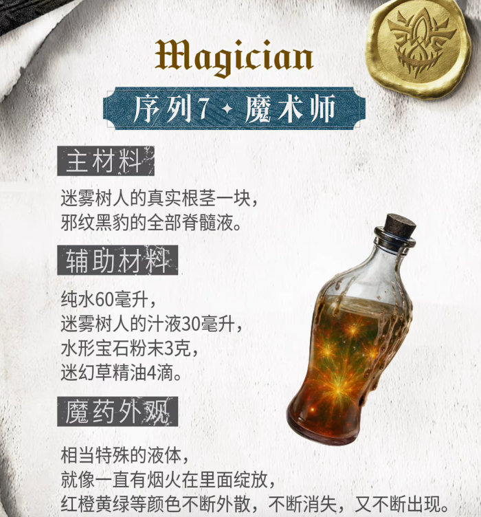 诡秘之主占卜家魔药怎么配制 魔药配方大全