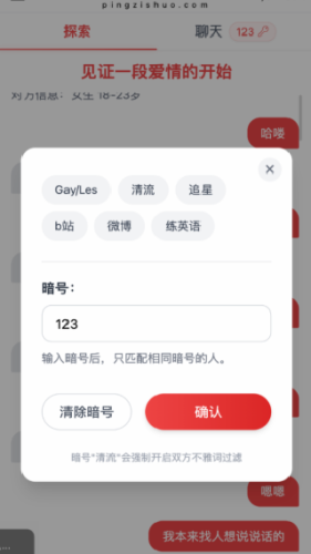瓶子说匿名聊天