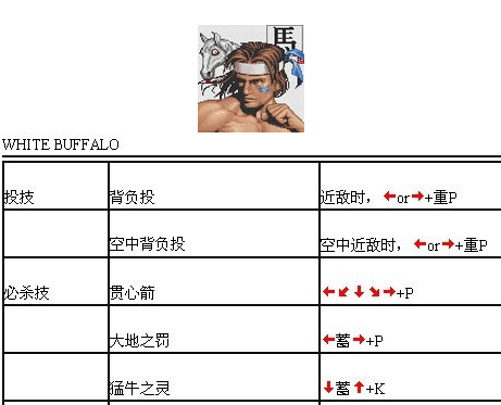 豪血寺一族出招表大全