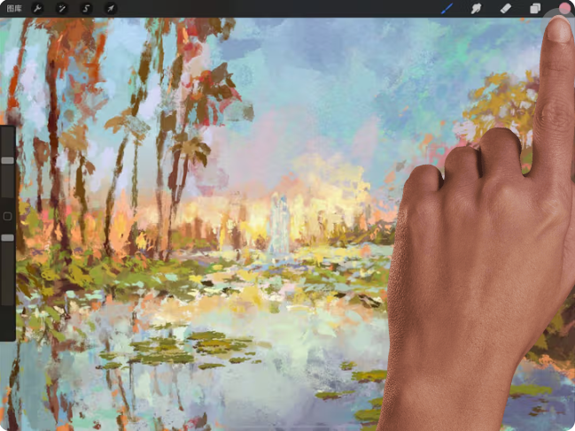 Procreate绘画软件怎么填充原色